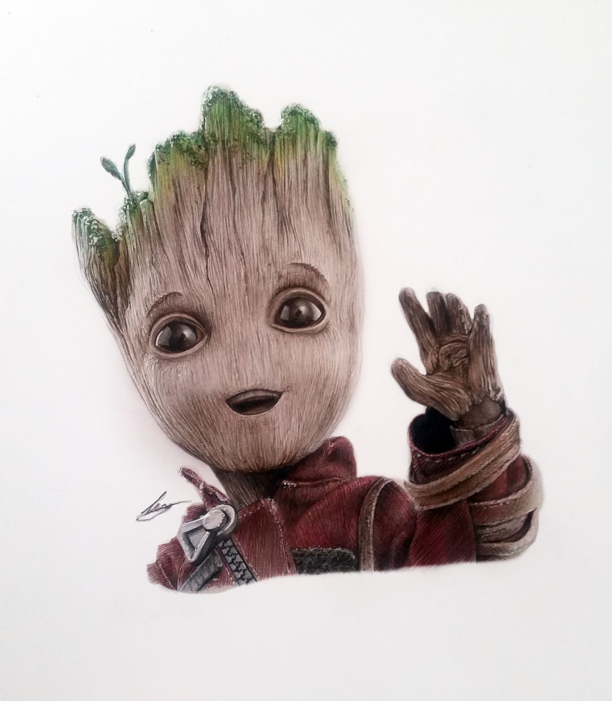 Baby Groot Guardians of the Galaxy Pencil Drawing Baby groot drawing