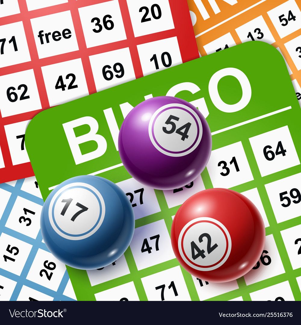 Bingo balls on a background cards Royalty Free Vector