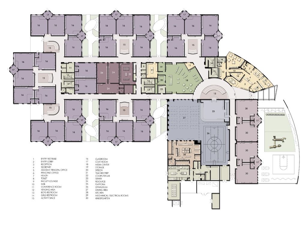 West Haven Elementary School : DesignShare Projects | School floor plan ...