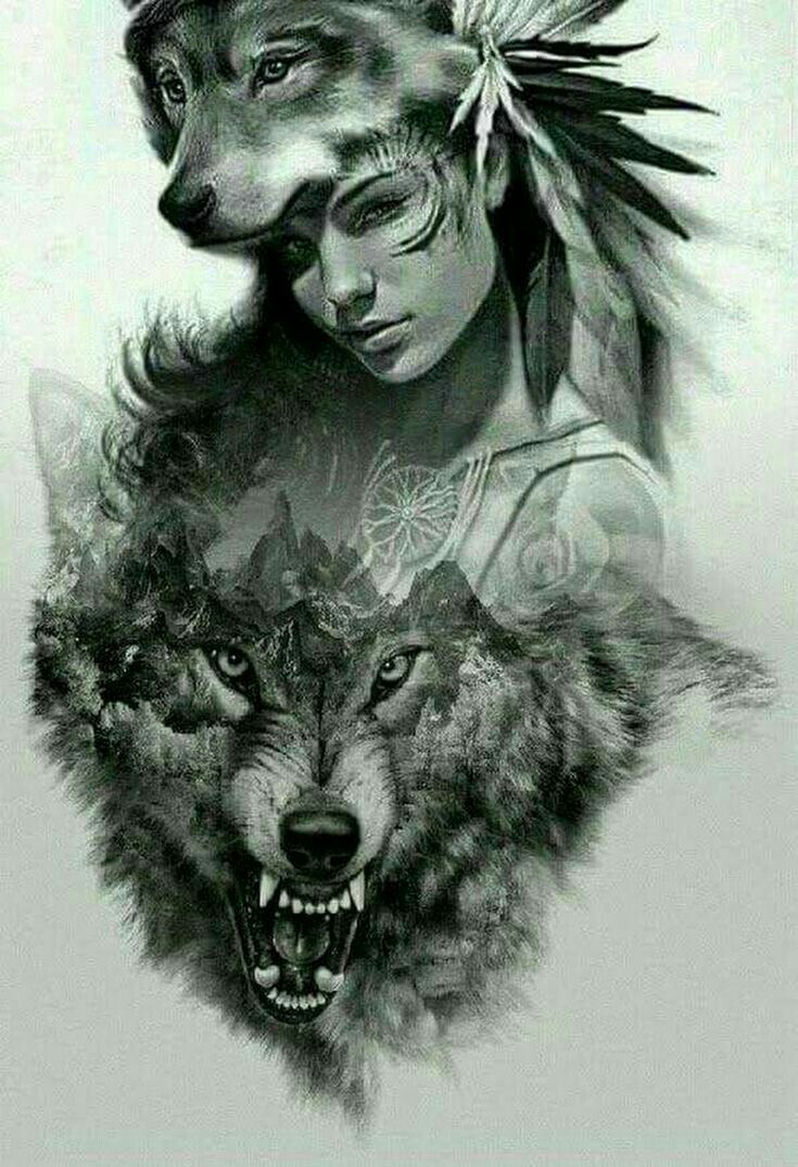 Wolf Tattoo Native American