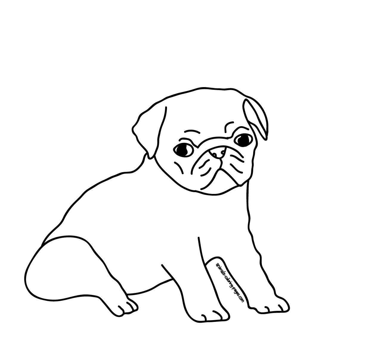 Pug Coloring Pages to Print to Print | Coloring pages to print ...