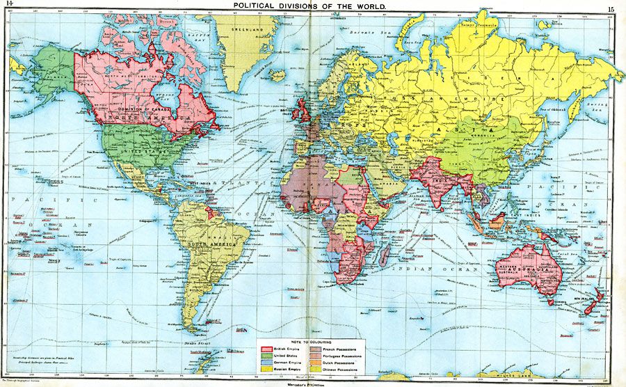 Political Divisions of the World Map, Art, Color coding