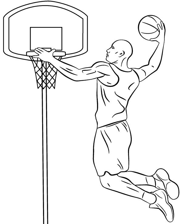 Slam dunk coloring page basketball - Topcoloringpages.net | Coloring ...