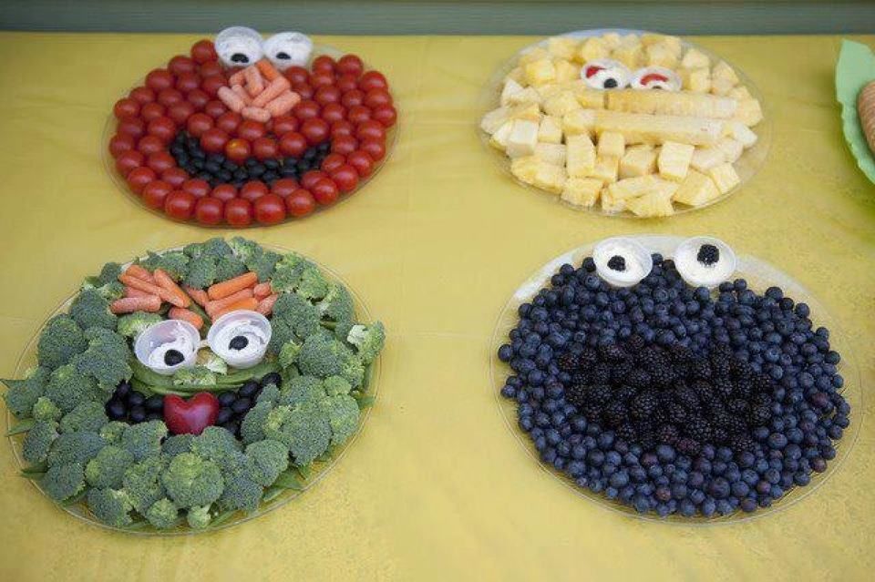 Veggie Muppets | Fun kids food, Sesame street birthday party, Food art