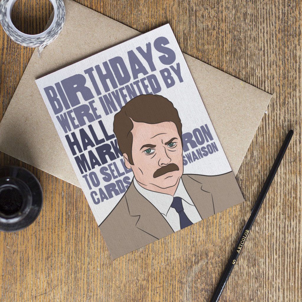 Parks And Rec Birthday Card - vintage birthday wishes