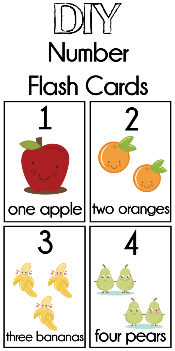 diy number flash cards free printable flashcards for toddlers learning babies spalding method