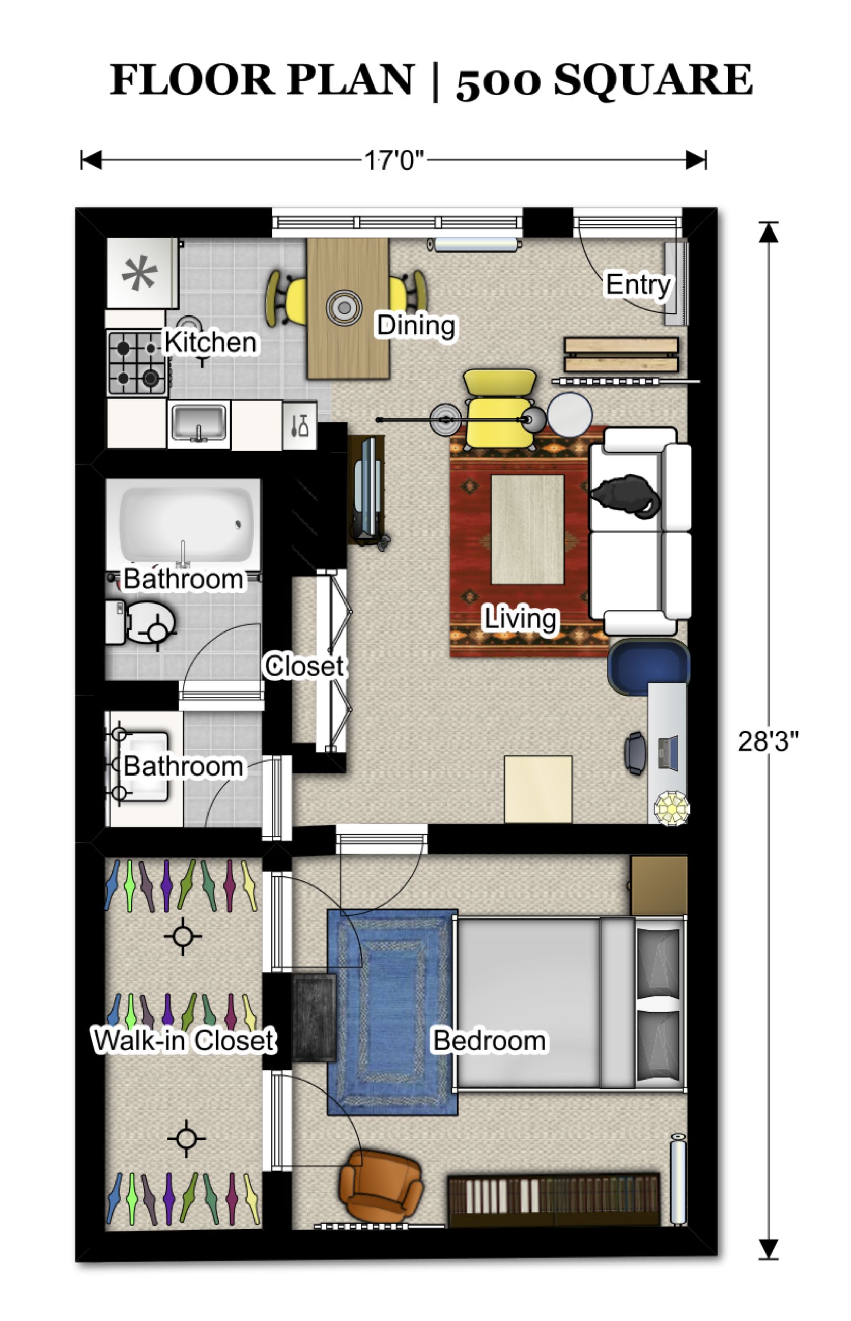 500 Square Foot Tiny House Plans