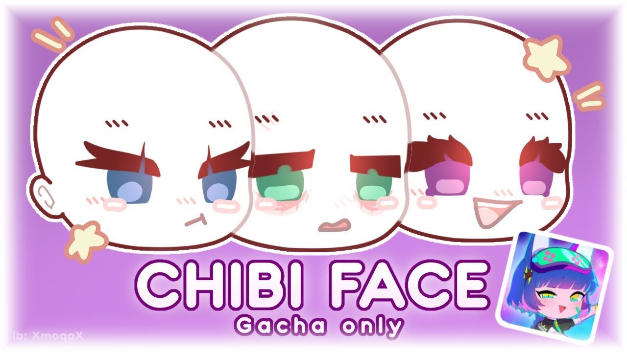 How to make Chibi faces in Gacha II (NO EDITING PROGRAM 😱) II | Drawing ...