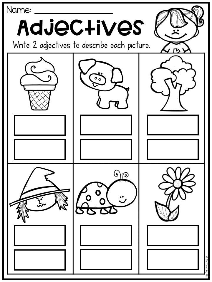 Printable Adjective Worksheets 1st Grade