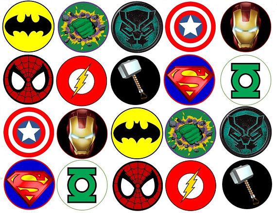 Personalized Edible Images Super Hero Symbol DC Comics 20 or 40 Count ...