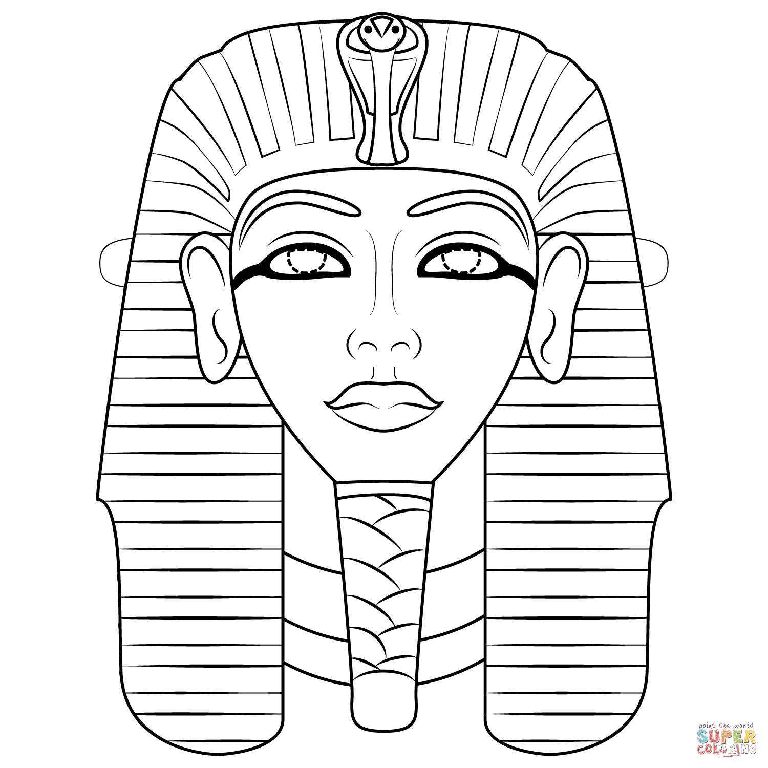 Egyptian Mask coloring page | Free Printable Coloring Pages Egyptian ...