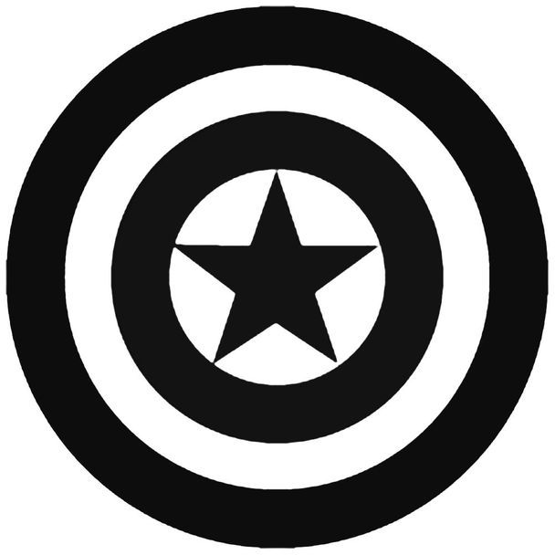 Captain America Captain America Shield Silhouette Decal | Captain ...