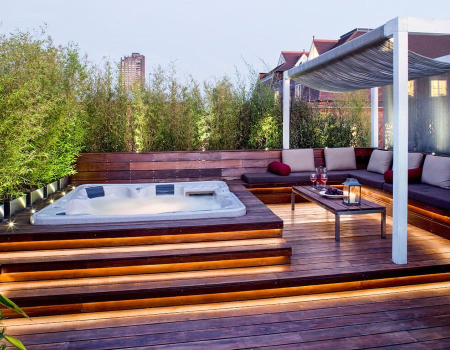 Pin on Interior Design Hot tub patio, Hot tub outdoor, Hot tub