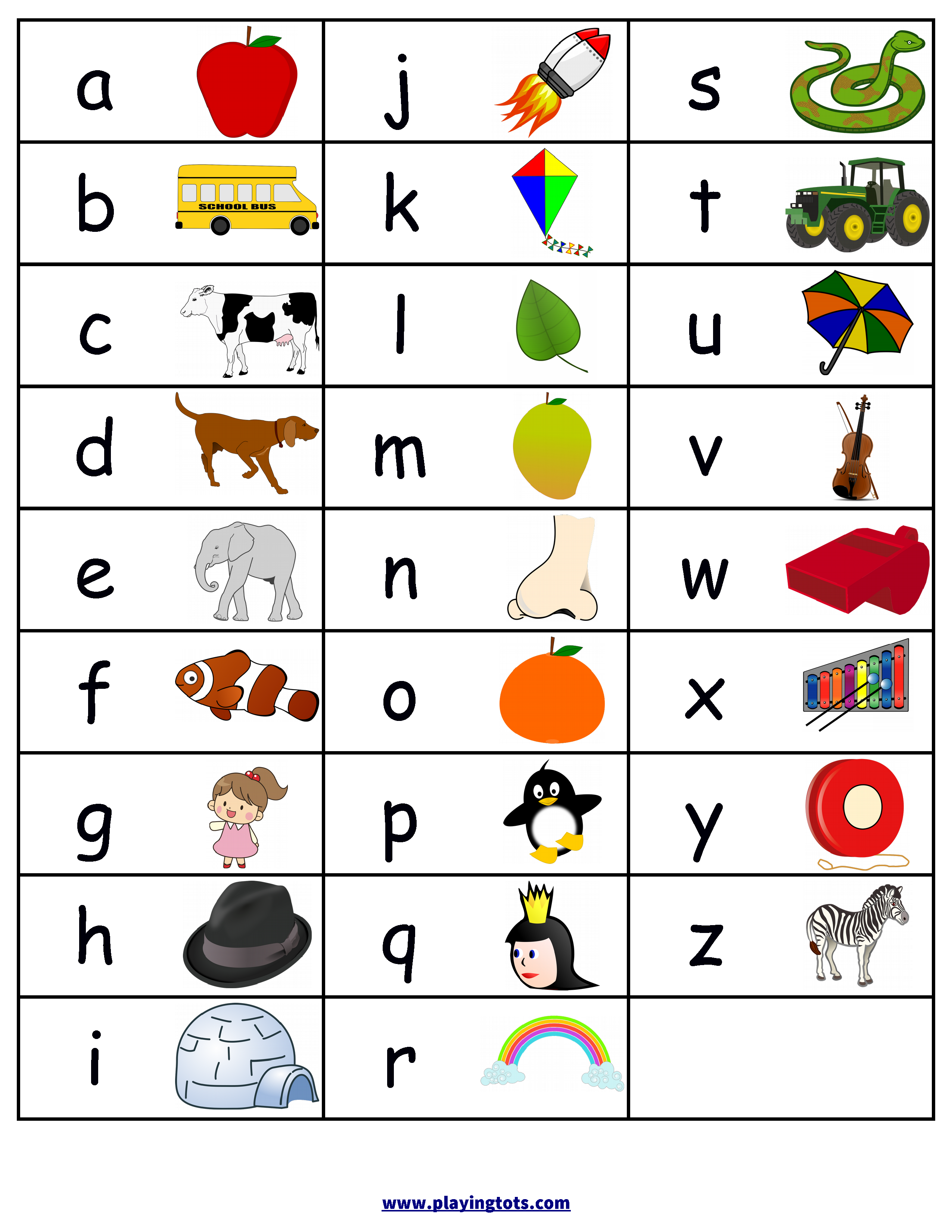 Abc Chart Printable Pdf