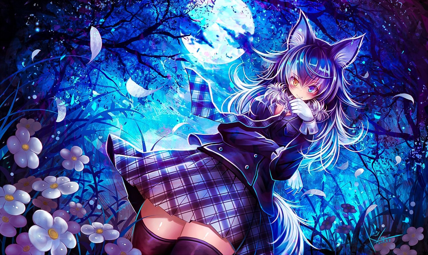 Grey Wolf Anime Wolf Girl Cute Anime Character Anime Wolf