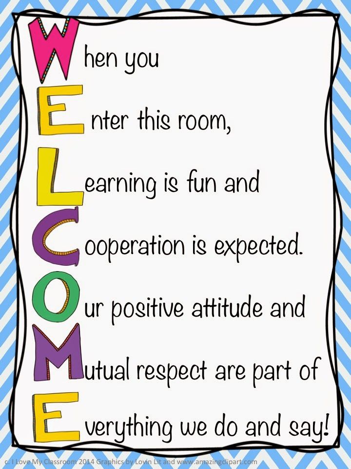 I Love My Classroom: Welcome Door Sign Classroom Door Signs, Classroom ...