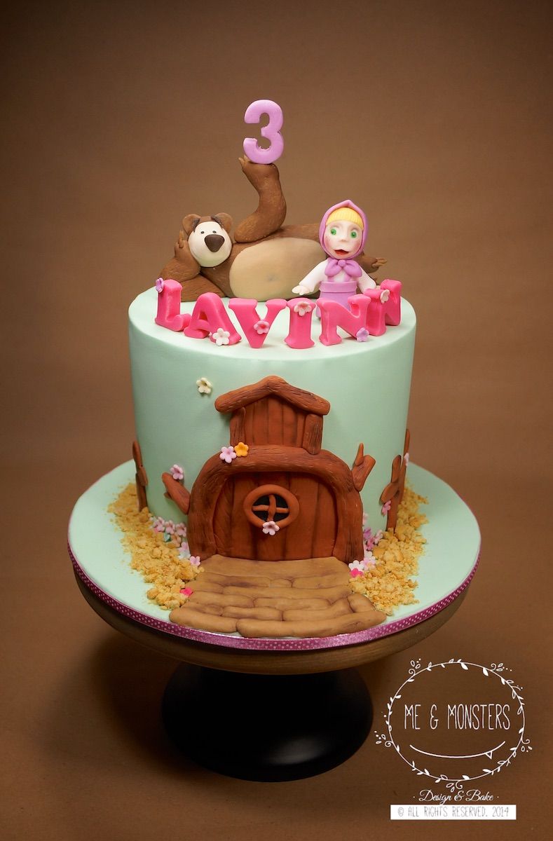 Masha and the bear theme cake | Themed cakes, Cake, Kids cake