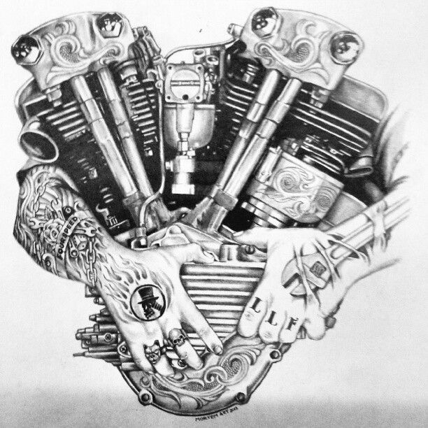 Share more than 69 motorcycle engine tattoo latest - in.eteachers