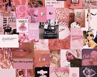 80 pcs Pink Aesthetic Collage Kit | Pink wallpaper laptop, Cute laptop ...