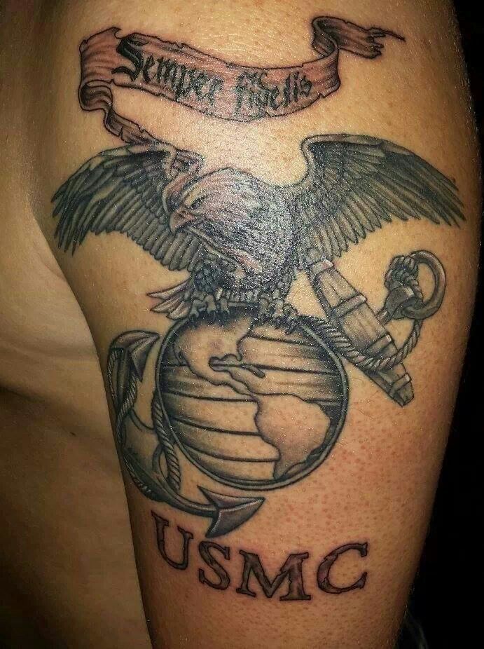 Marine Corps Eagle Globe and Anchor tattoo