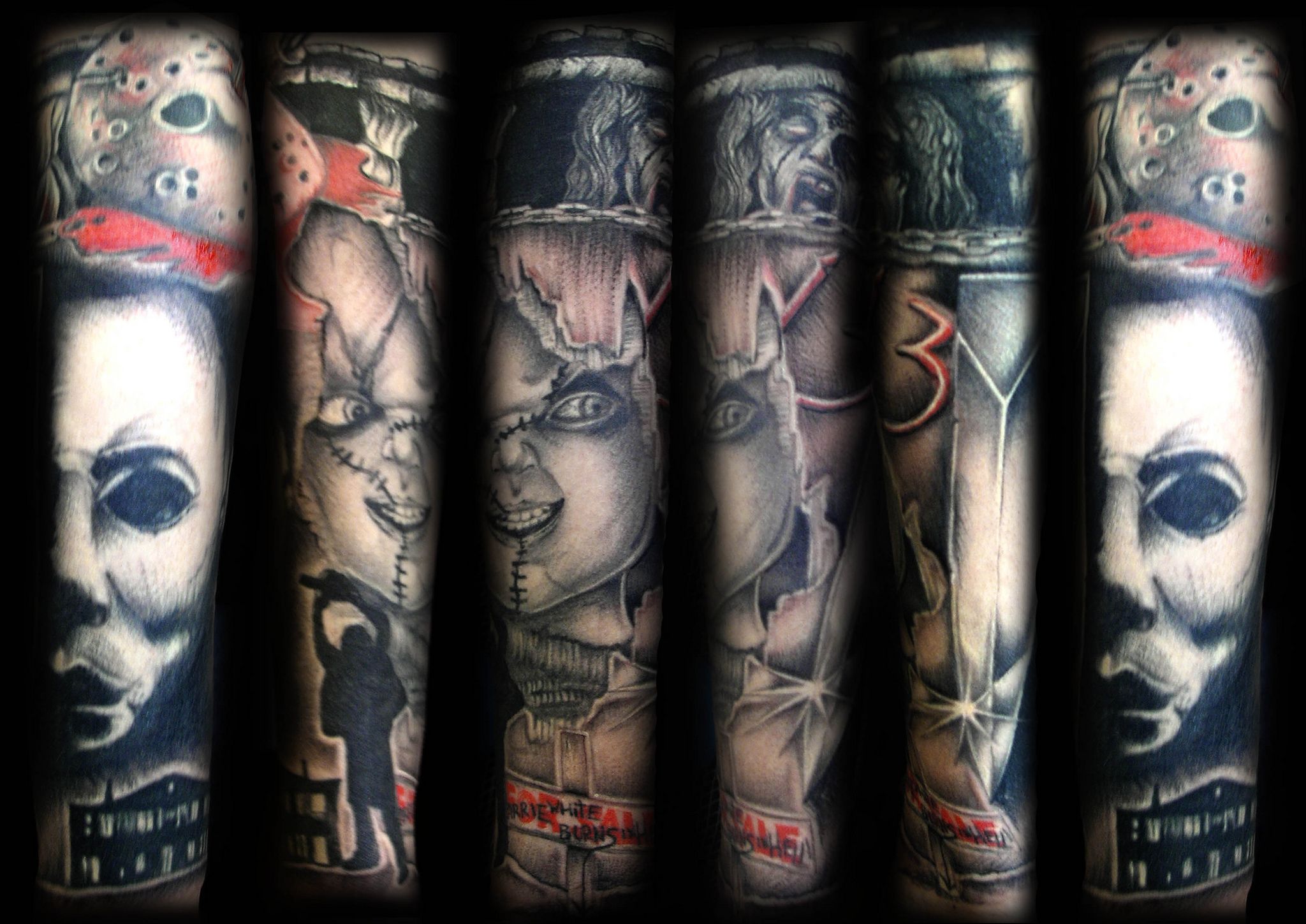 Horror film sleeve by Ray Tutty Movie tattoos, Horror tattoo, Horror