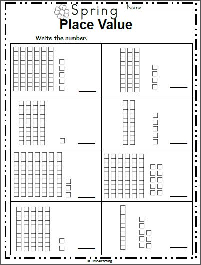 Base Ten Worksheet Kindergarten