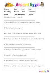 ESL kids worksheets: Ancient Egypt | Ancient egypt, Egypt, Reading ...