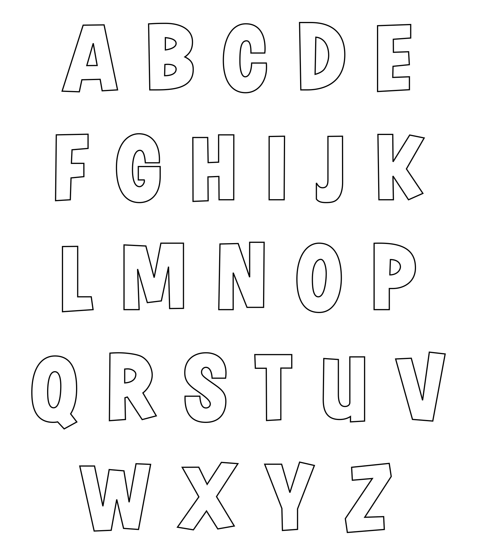 6 best printable alphabet letters to cut – Artofit