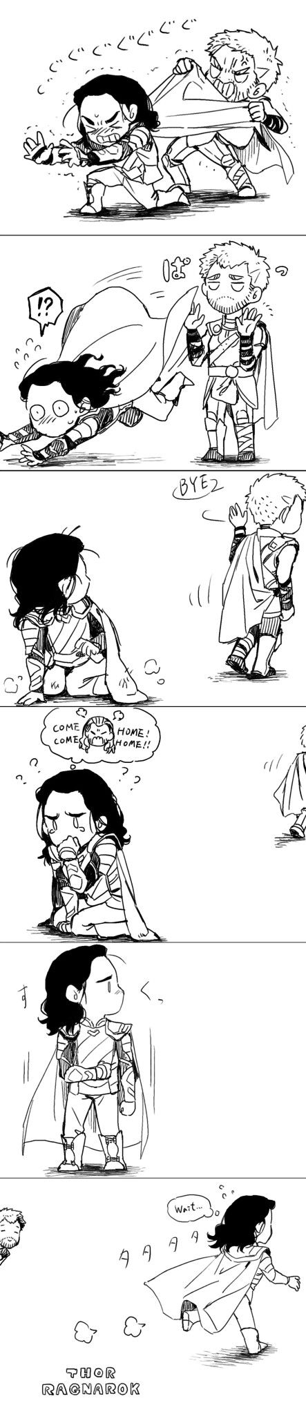 Come home || Thor & Loki / Ragnarok || Cr: エル | Supereroi, Marvel ...