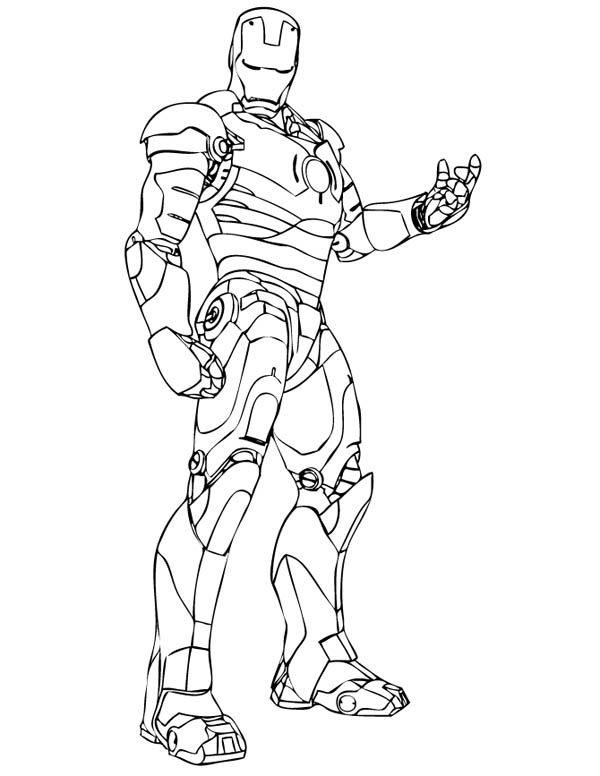 The Invincible Iron Man Coloring Page | Superhero coloring, Avengers ...