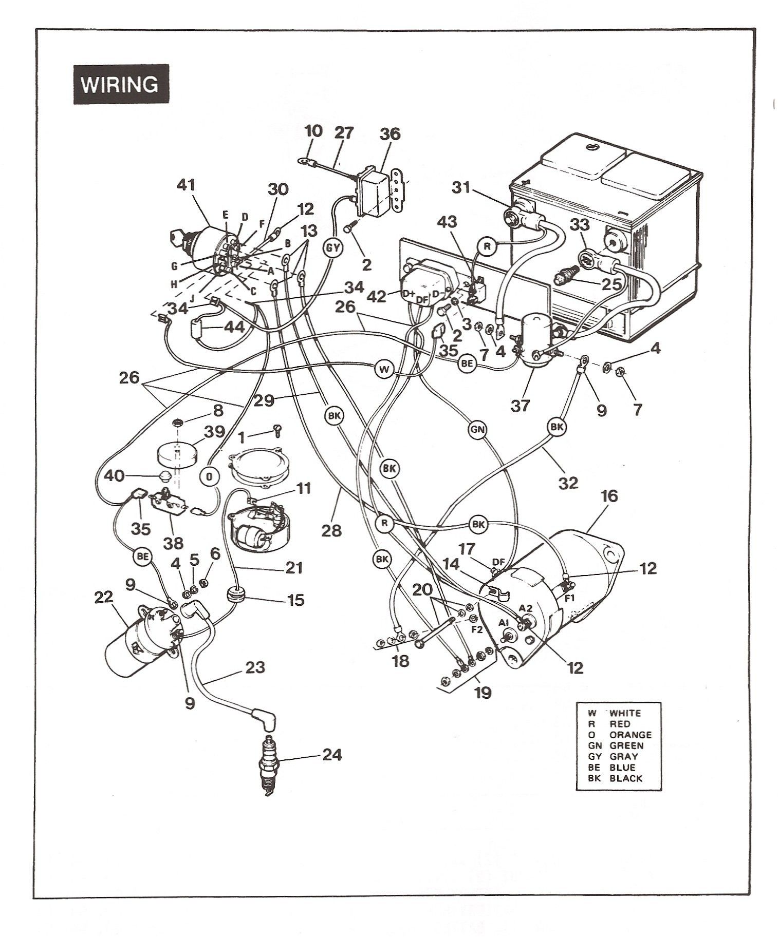 87 Club Car Wiring Diagram Schematic