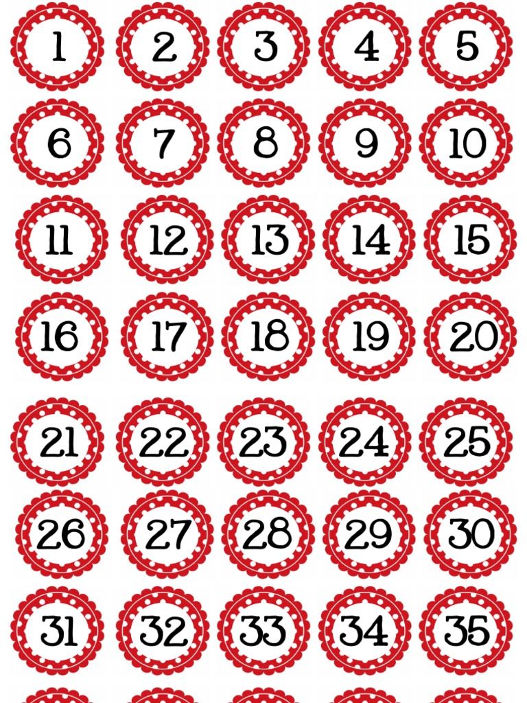 Numbers 1 40 Printable