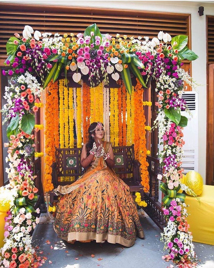 15 Vibrant Jhoola Swing Decor Ideas To Beautify Your Mehndi