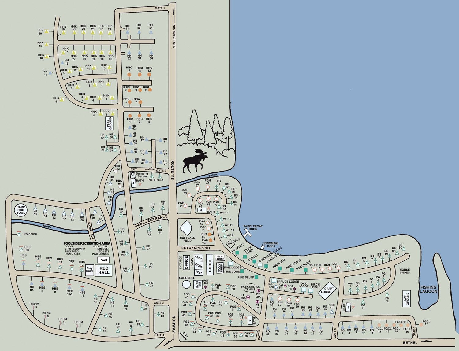 Maine State Park Campground Map