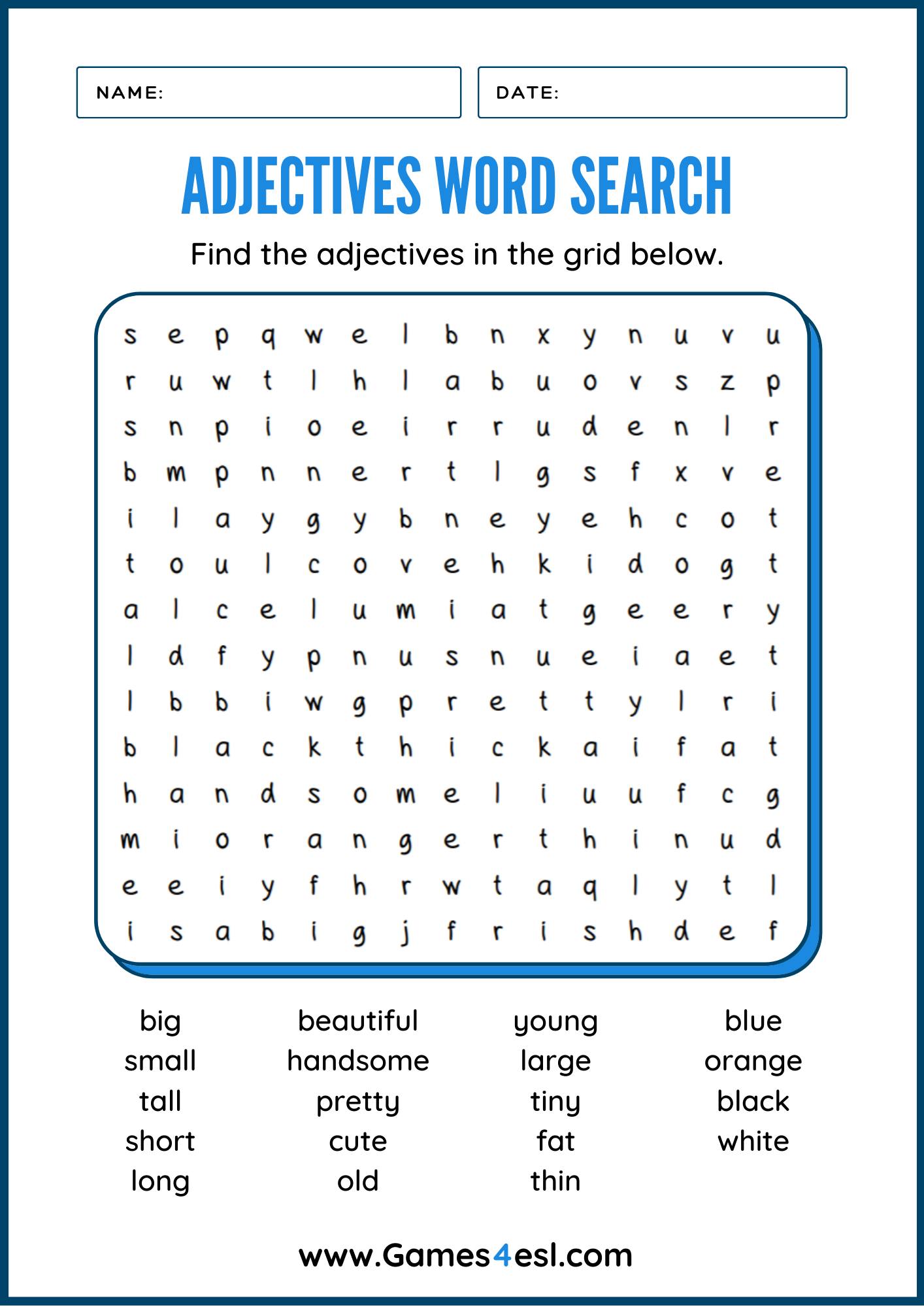 Best 12 Free Adjective Worksheets – Artofit