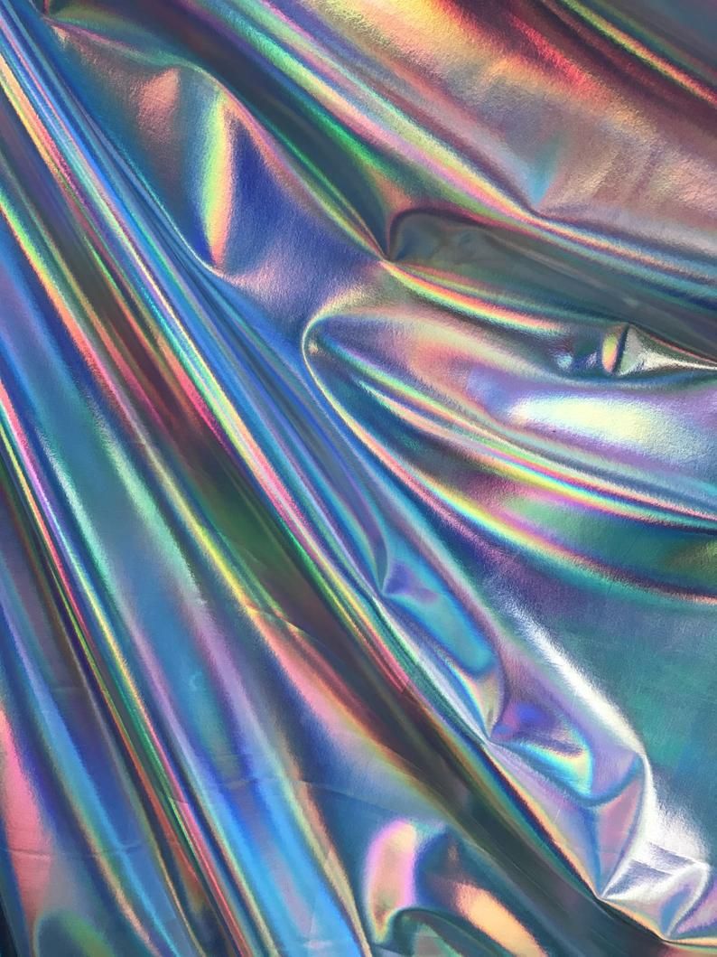 NEW Iridescent Foil on Spandex Fabric Sold by Yard shinny - Etsy UK ...