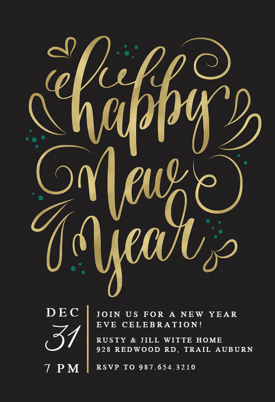 New Year Eve Invitation Templates Free