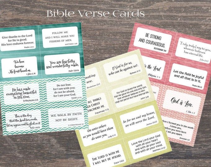 Scripture memory cards for kids. 24 Bible verse cards for | Etsy Bible ...