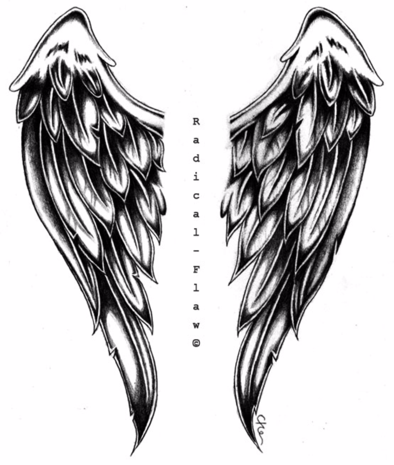 Pencil Drawings Of Angel Wings