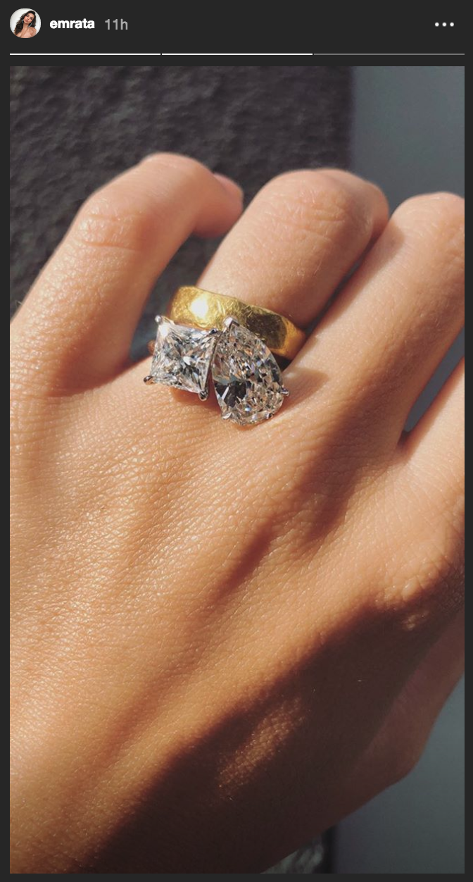 Emily Ratajkowski Finally Gets a Mega Two-Stone Engagement Ring - 4 ...