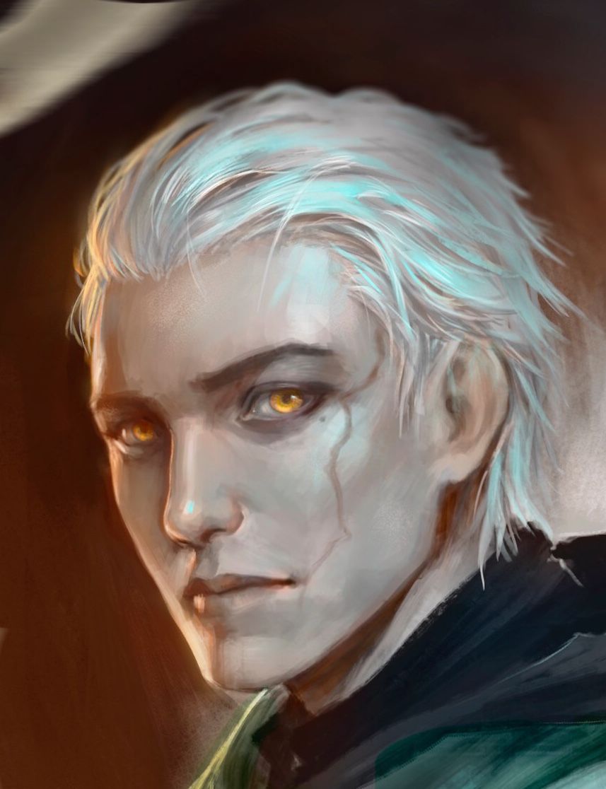 Male Human Humanoid Businessman Noble Mage White Hair Yellow Evil Eyes ...