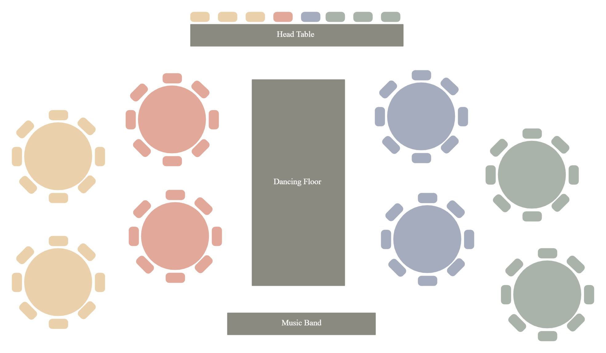 Banquet Seating Chart | Seating chart template, Wedding reception ...