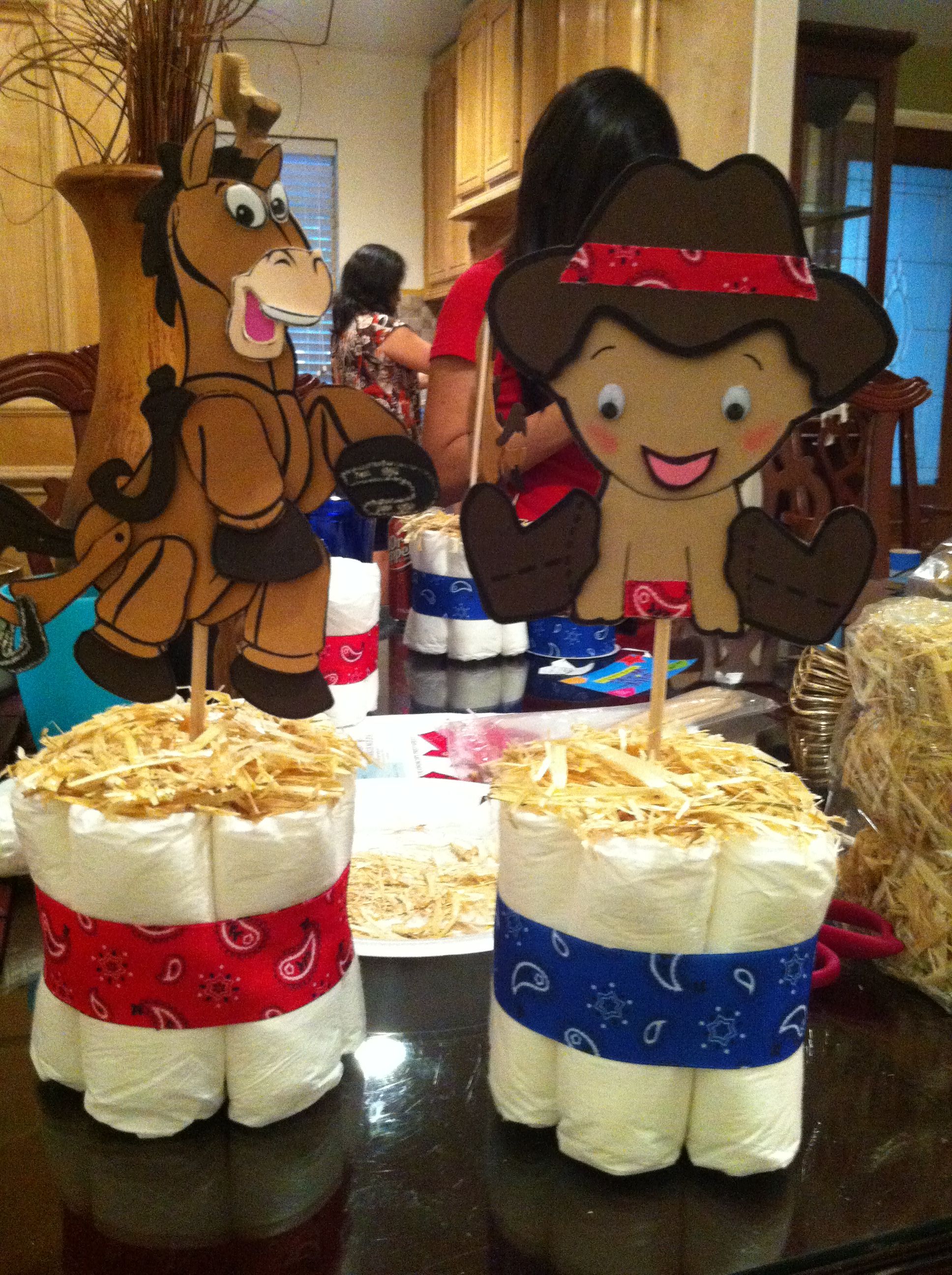 Cowboy Baby Shower Centerpiece Ideas