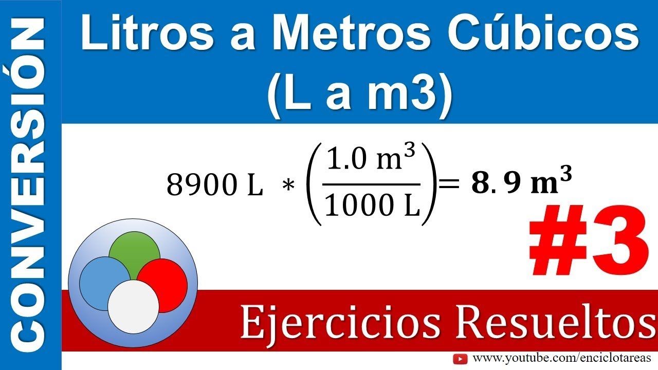 Litros a Metros Cúbicos (L a m3) Parte 3 - YouTube | Metodos de