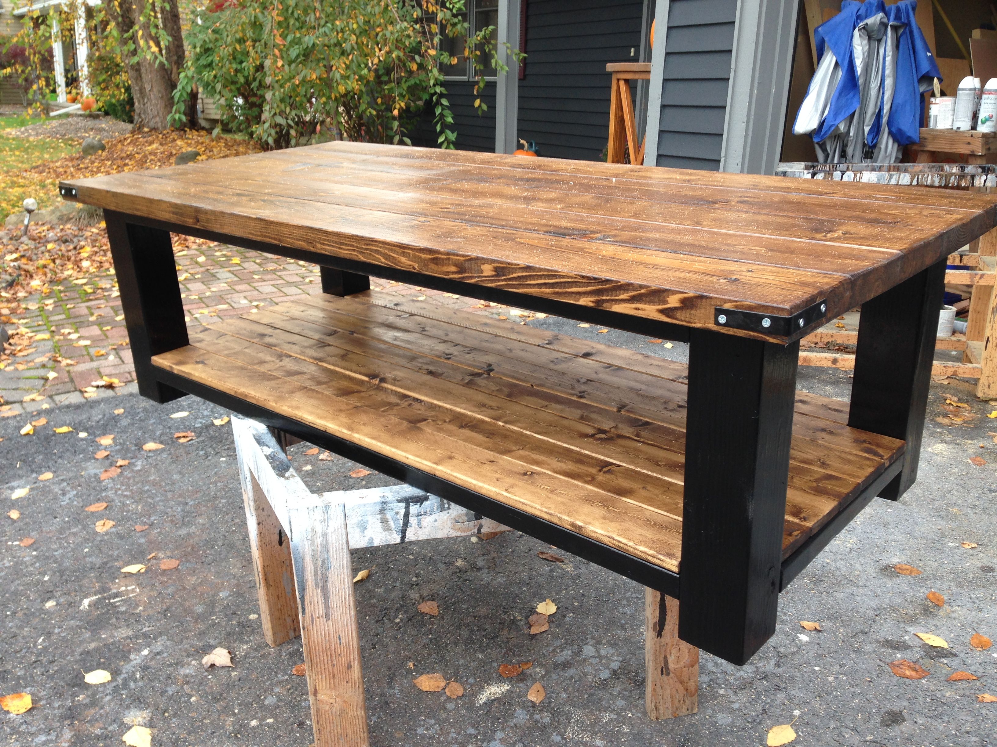 4x4 leg coffee table Coffee table wood, Outdoor wood table, Rustic farmhouse table