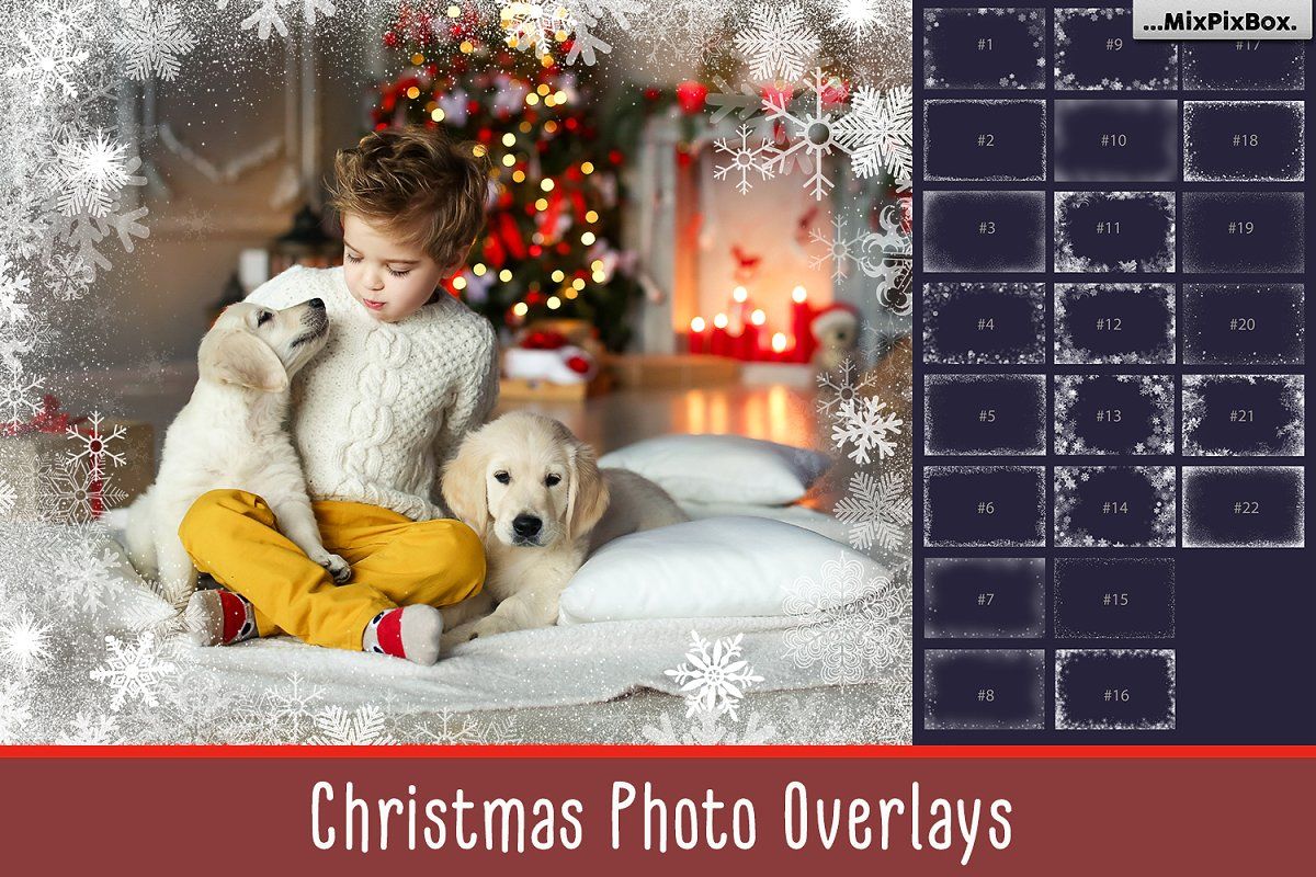 20 Christmas Photo Overlays