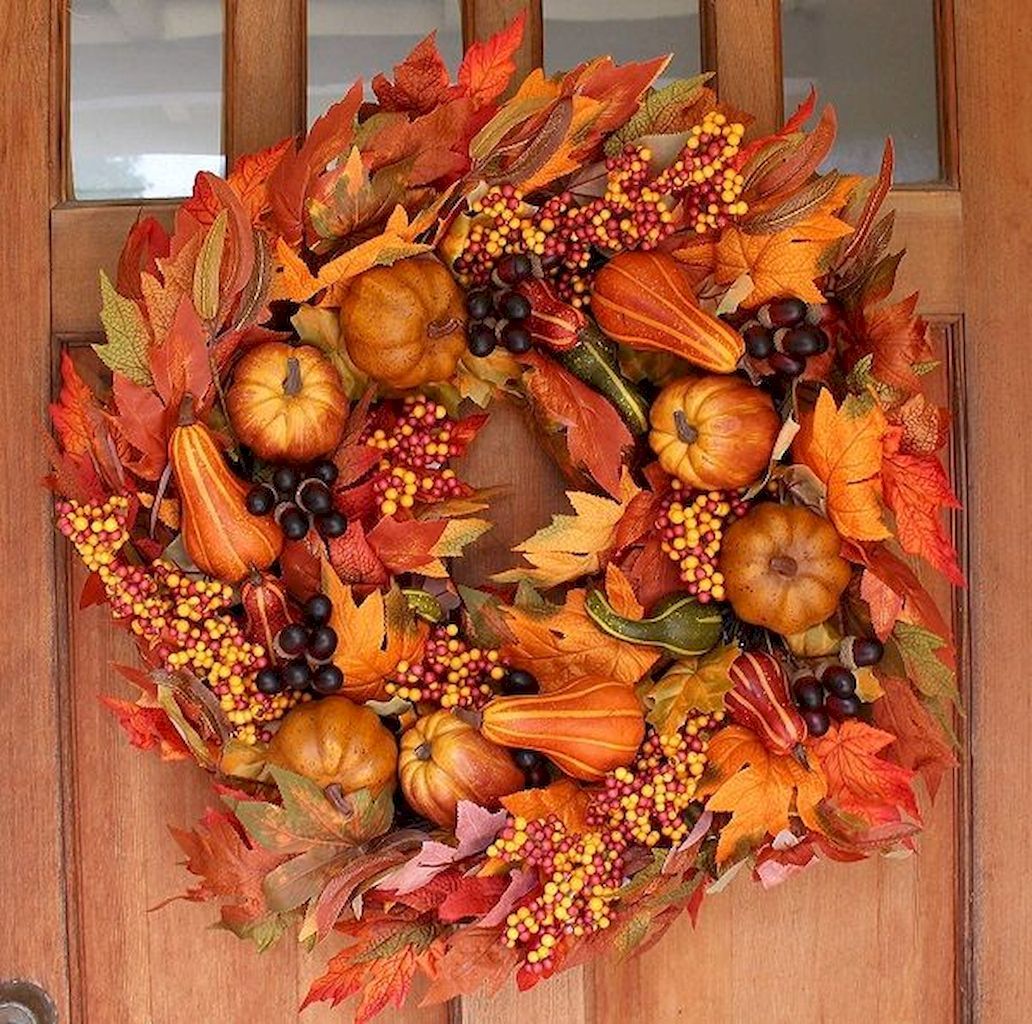 Marvelous Beautiful Front Door Decoration For Fall https://hometoz.com ...