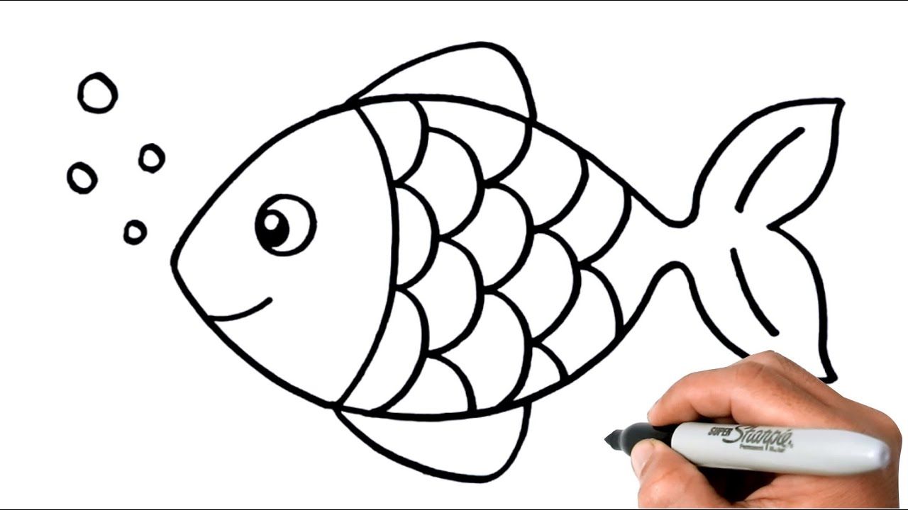 How to draw a fish easy step by step – Artofit