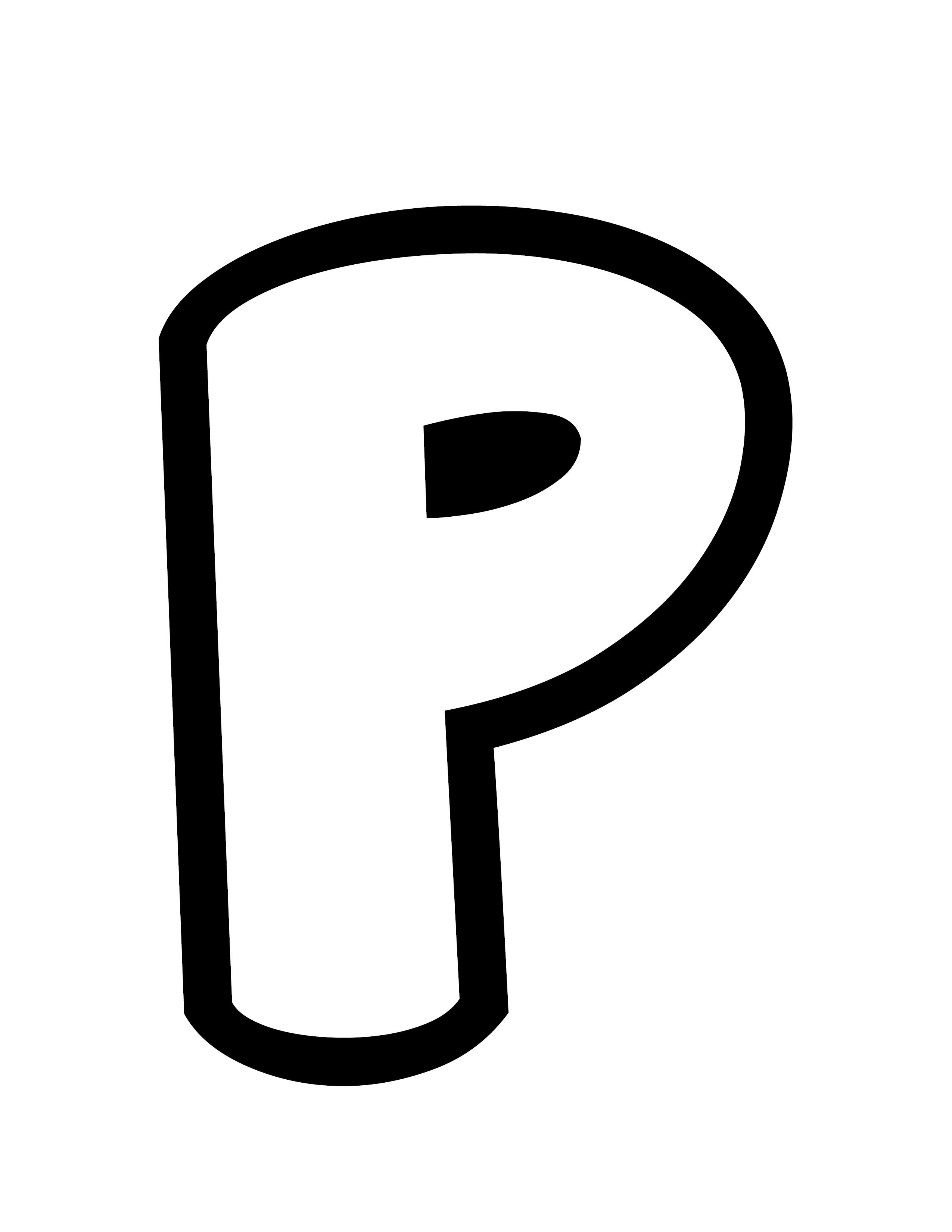 This is a free printable bubble letter P stencil. Bubble Letter P ...