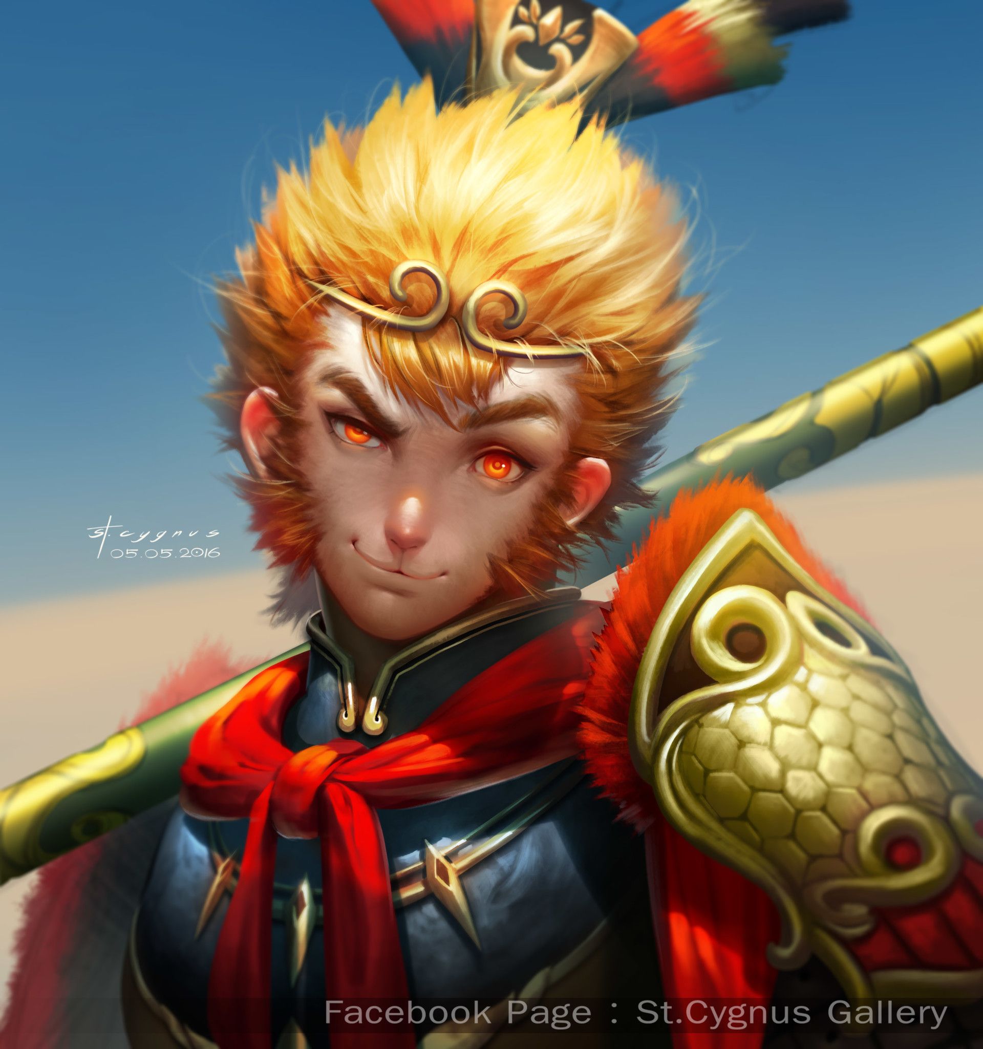 Artstation Enlightened Warrior Sun Wukong St Cygnus Character Art Monkey King Cartoon Monkey